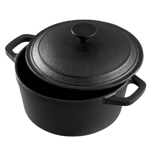 Cast iron casserole dish pot - cast,