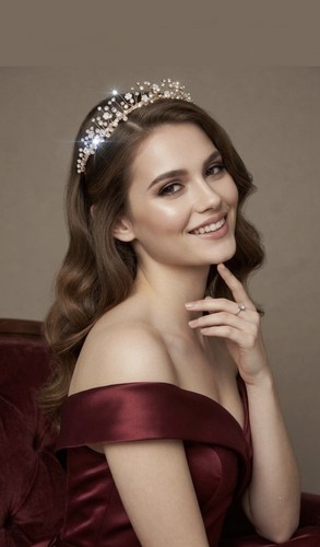 Tiara gold swarovski crystal - gold,