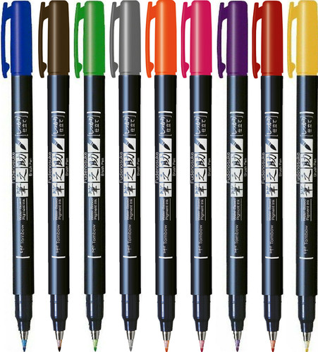 Tombow fudenosuke colour brush - fudenosuke,