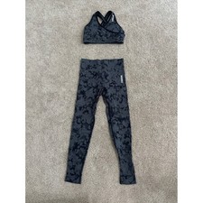 Gymshark Matching Set Camo Seamless Leggings & Bra Athletic Workout Apparel
