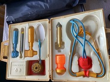 Vintage Fisher Price Medical Kit Playset Carrying Case Doctor Set 1977