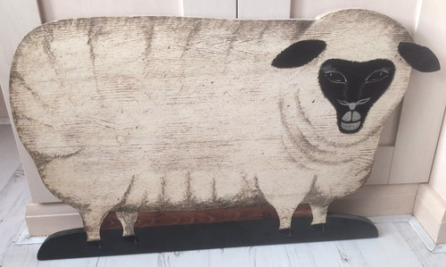 Wooden folk art sheep - sheep, wall