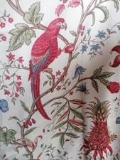 GP & J Baker Parrot & Pineapple curtains each 63"d x 74"w