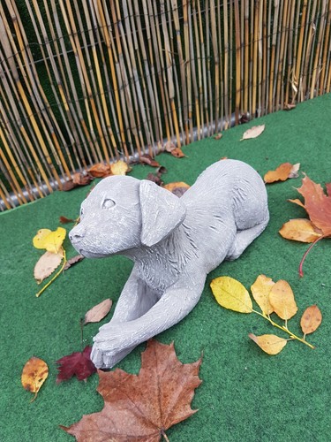 Stone dog garden - stone,