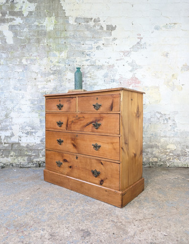 Victorian solid pine chest - solid,