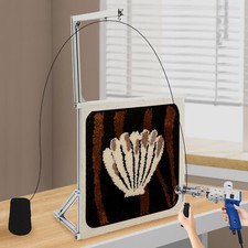 Rug Hooking Punch Needle Tufting Frame +Stand Adjustable Homemade Sturdy 80*67cm