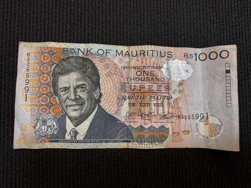 2017 bank mauritius 1000 - 2017, of