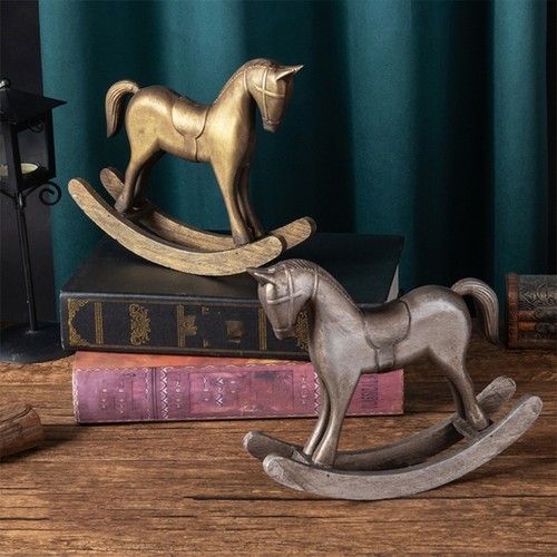 Wooden rocking horse - rocking, statue