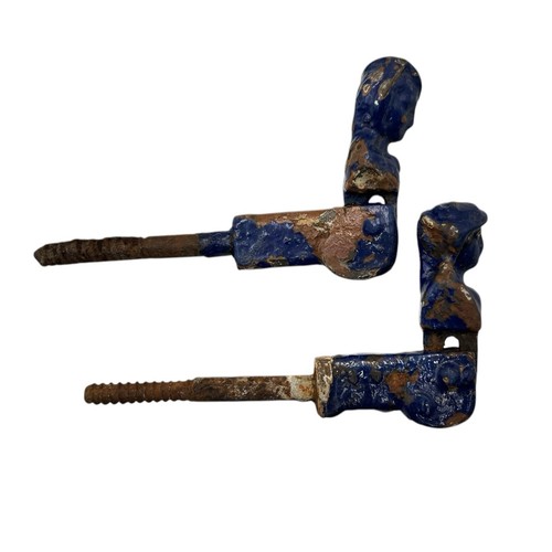 Pair vintage french cast iron - pair,