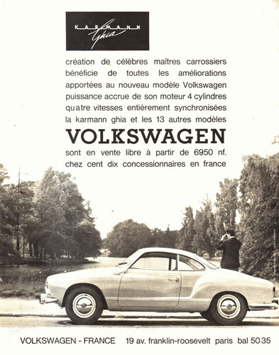 Pub karmann ghia - karmann,