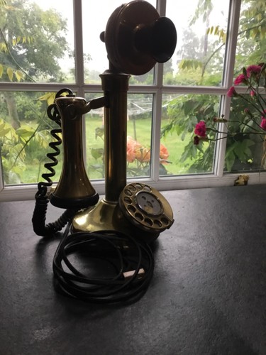 Vintage brass candlestick - brass,
