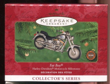 2000 Hallmark Ornaments - FAT BOY - Harley-Davidson Motorcycles - New in Box