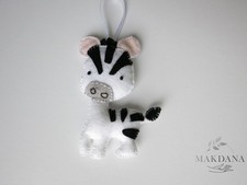 Handmade Felt Christmas Zebra