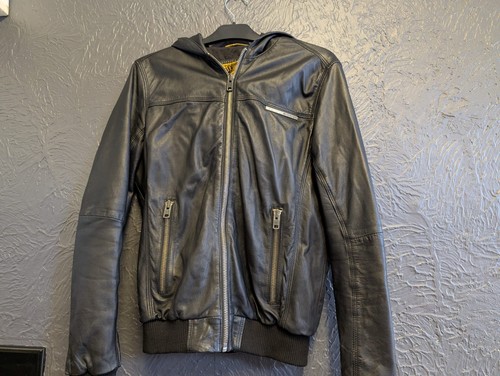 Superdry mens hooded leather - mens,