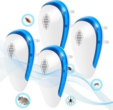 Ultrasonic Pest Repeller Plug-In Effective Mouse Mosquito 1700sq.ft Cover 4 Pack