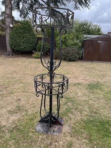 Wrought iron plant stand - plant,