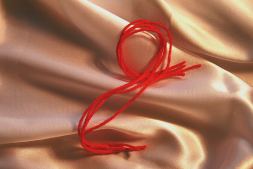 Red string protection lucky - red,