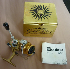 Rare Vintage Daiwa Gold GS-1 Skirted Spool Spinning Reel SEIKO Inc Tokyo Japan