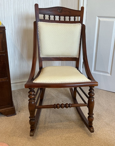Antique wood rocking chair - antique,