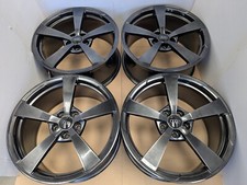 4x GUNMETAL GENUINE AUDI S