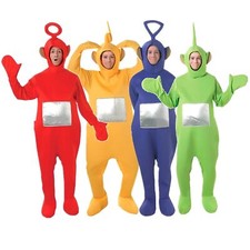 Kids-Adult Teletubbies Costume Party Cosplay Carnivail Outfits Cartoon Bodysuit