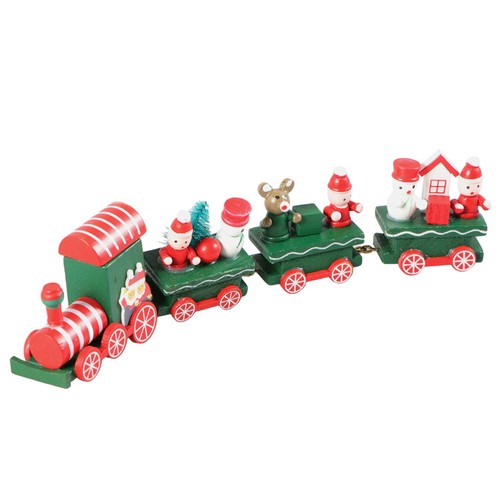 Wooden christmas train toys - wooden,