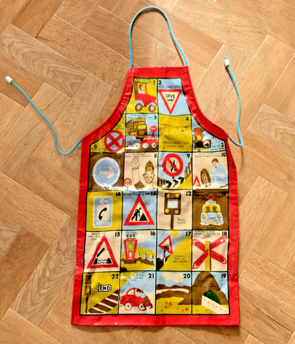 Vintage childrens pvc apron - pvc,