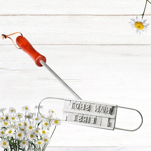 Outdoor bbq meat - branding, iron