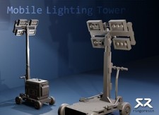 1/32 (and 1/35) LED Mobile Lighting Tower with Generator (ID 13.10)