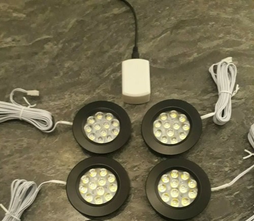 Black 12v interior led spot - 4x,