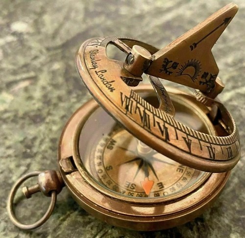 Antique pocket sundial vintage - antique,