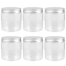  6 Pcs Mini Plastic Bottle Small Jam Jars with Lids Baby Glass Aluminum
