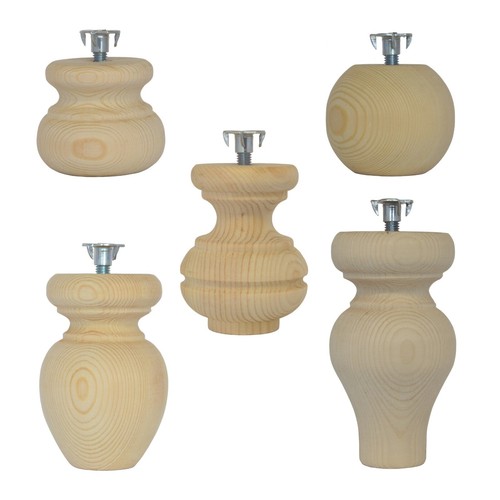 Set small wooden turned - of,