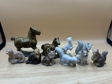 JOB LOT OF 10 WADE Whimsies Horse, Squirrel, Sheep, Otter Animals A/F