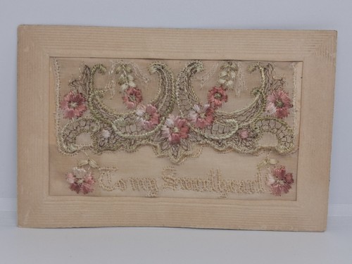 Ww1 silk postcard - ww1, embroidered