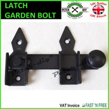 LATCH HASP GATE Garden Bolt STABLE SHED GARDEN BACK DOOR BOLT Lock BLACK