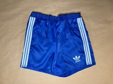 VTG ADIDAS nylon shorts Blue Glanz running sprinter Nylon Run Gay D164 26-32”