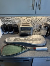 Black Knight Quicksilver nXS squash racket New Overgrip Wrap With Bag