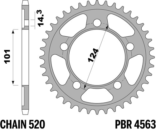 Pbr rear sprocket hard - pbr,