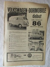 1961 Print AD Volkswagen VW Dormobile Kombi  11X8"