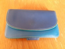 Tula Blue leather purse 15 cm