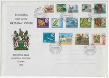 Rhodesia 1966 FDC set sg 374-87 Illustrated/unaddressed