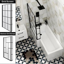 1700/1600/1500mm L Shaped Shower Bathtub Front & End Bath Panel Shower Screen