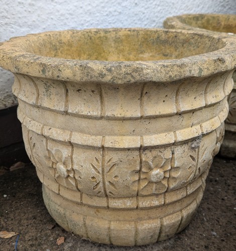 Concrete planter pots used - planter,