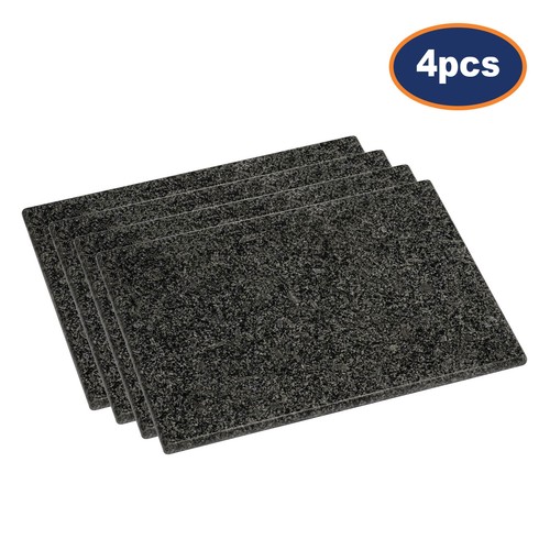 4pcs black speckled granite - black,