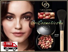 Oriflame Giordani Gold Serum Infused Bronzing Pearls Strobe Peach & Powder Brush