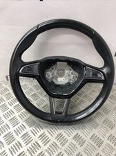 GENUINE 2017 SKODA OCTAVIA MULTIFUNCTION STEERING WHEEL 3V0419091L BLACK