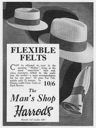 Harrods felt hats vintage - felt,