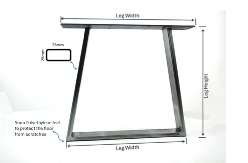Metal table leg - low, coffee