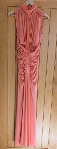 Reiss coral ruched maxi dress - coral,
